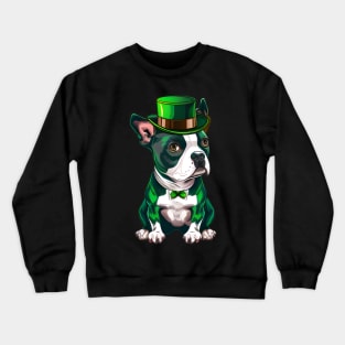 Just A Frenchie Cute Dog For St. Patrick's Day Crewneck Sweatshirt